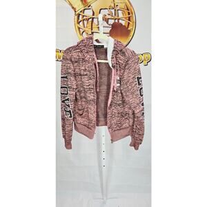 AQ Sport Pink Marled Knit Sweater Track Suit Set - Size Large